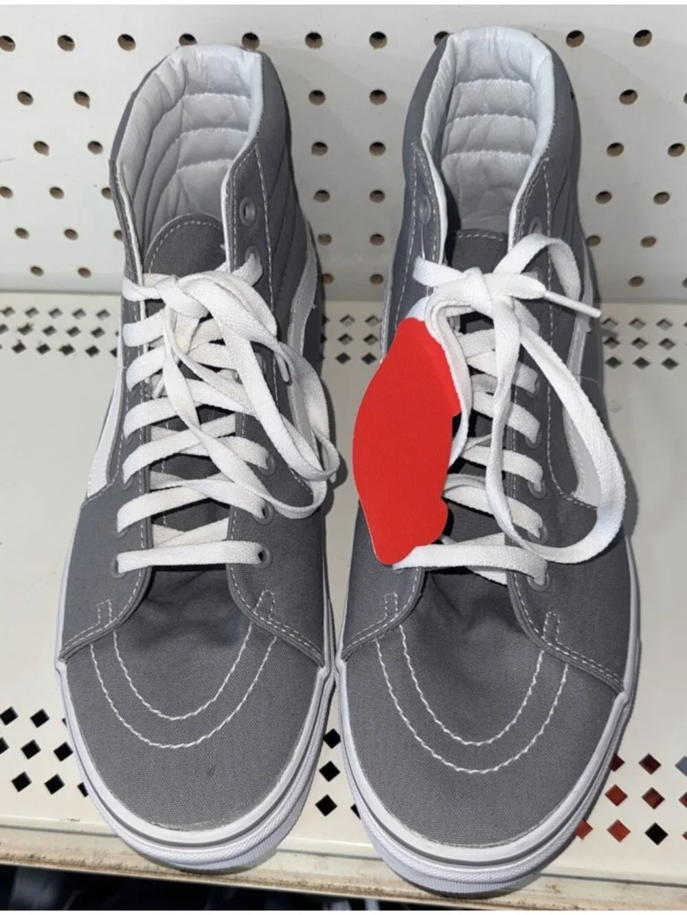 VANS SK8-Hi Frost Grey Mens Canvas Athletic Skateboarding Shoes Size 10.5